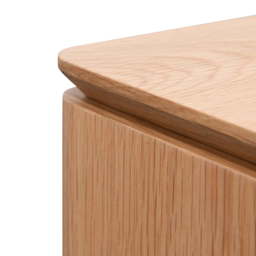 Modern Simplicity TV Unit with Middle Drawer 200cms - Natural Oak