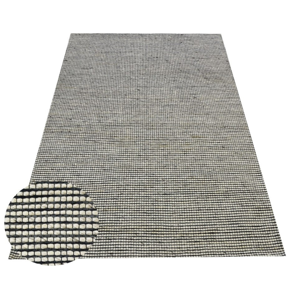 Modern Style Plush Handmade Woolen Rug - Blue