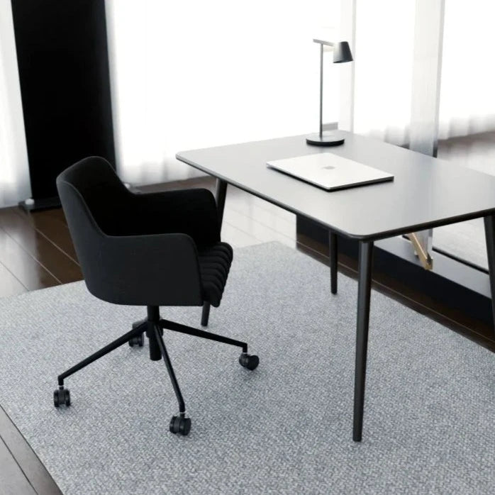 Modern Vintage Black Fabric Seat Office Chair