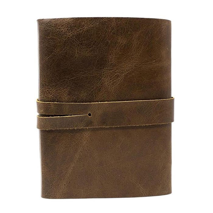 Modern Vintage Leather Journal with Pencil Lock