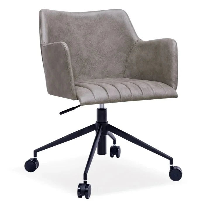 Modern Vintage Leather Seat Office Armchair (Available in 2 Colors)