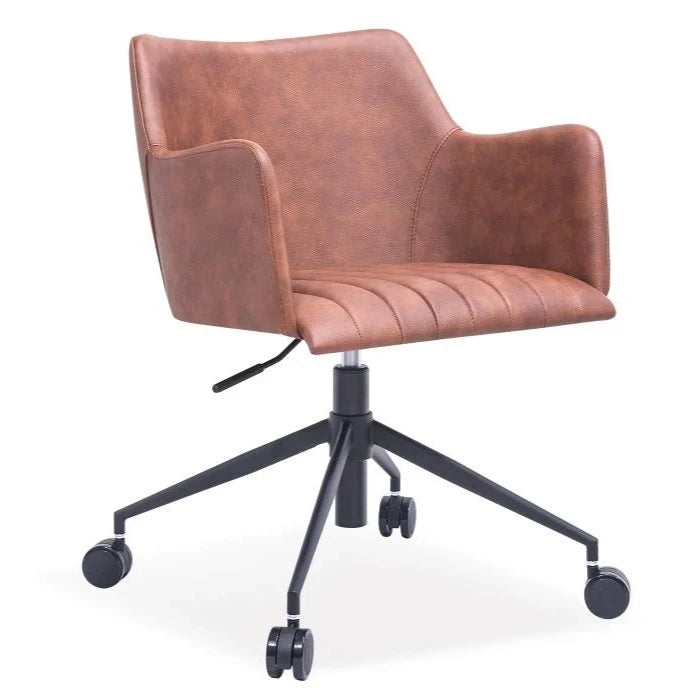 Modern Vintage Leather Seat Office Chair