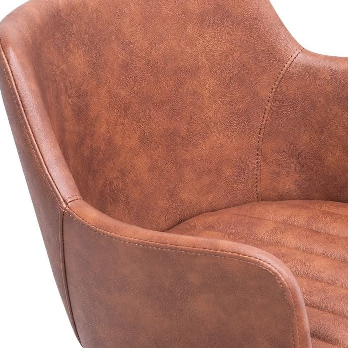 Modern Vintage Leather Seat Office Chair