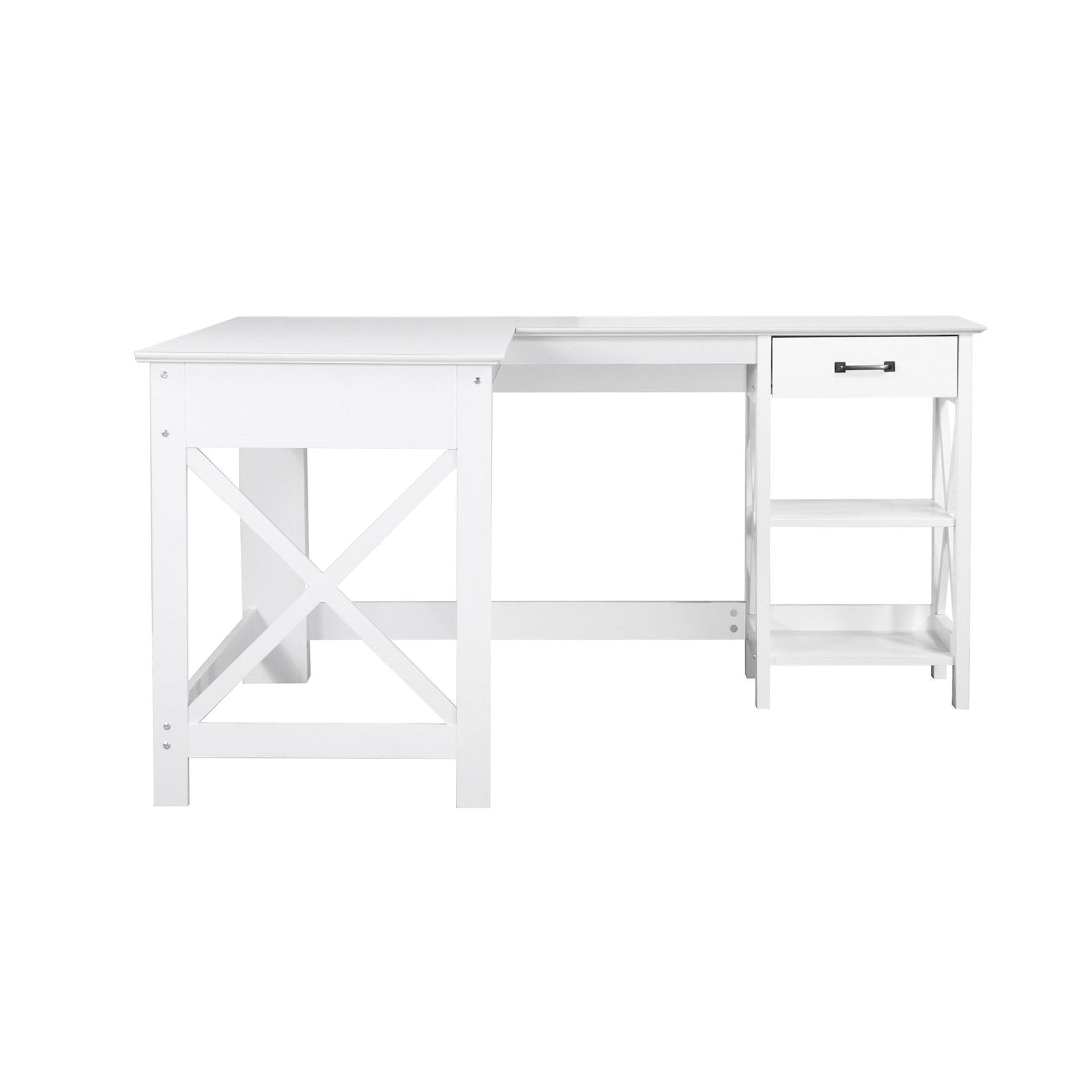 Modern White L-Shape Desk for Versatile Spaces
