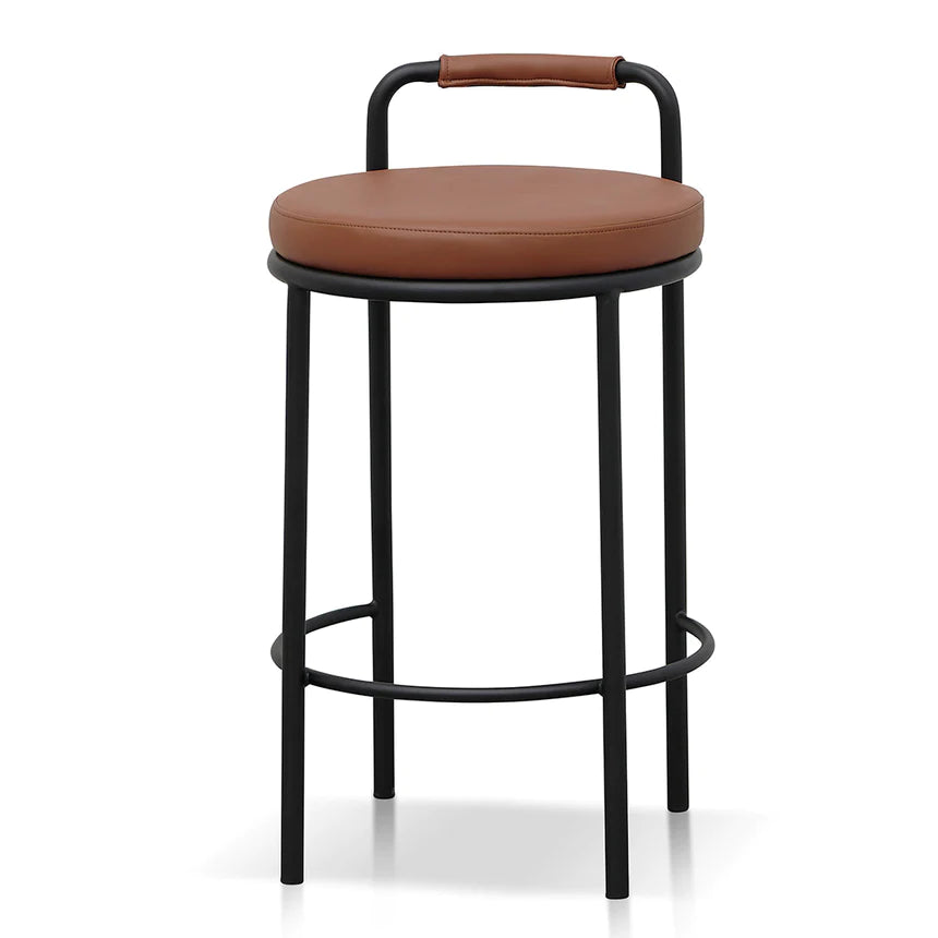 Modern Wooden Bar Stool - Brown (Set of 2)