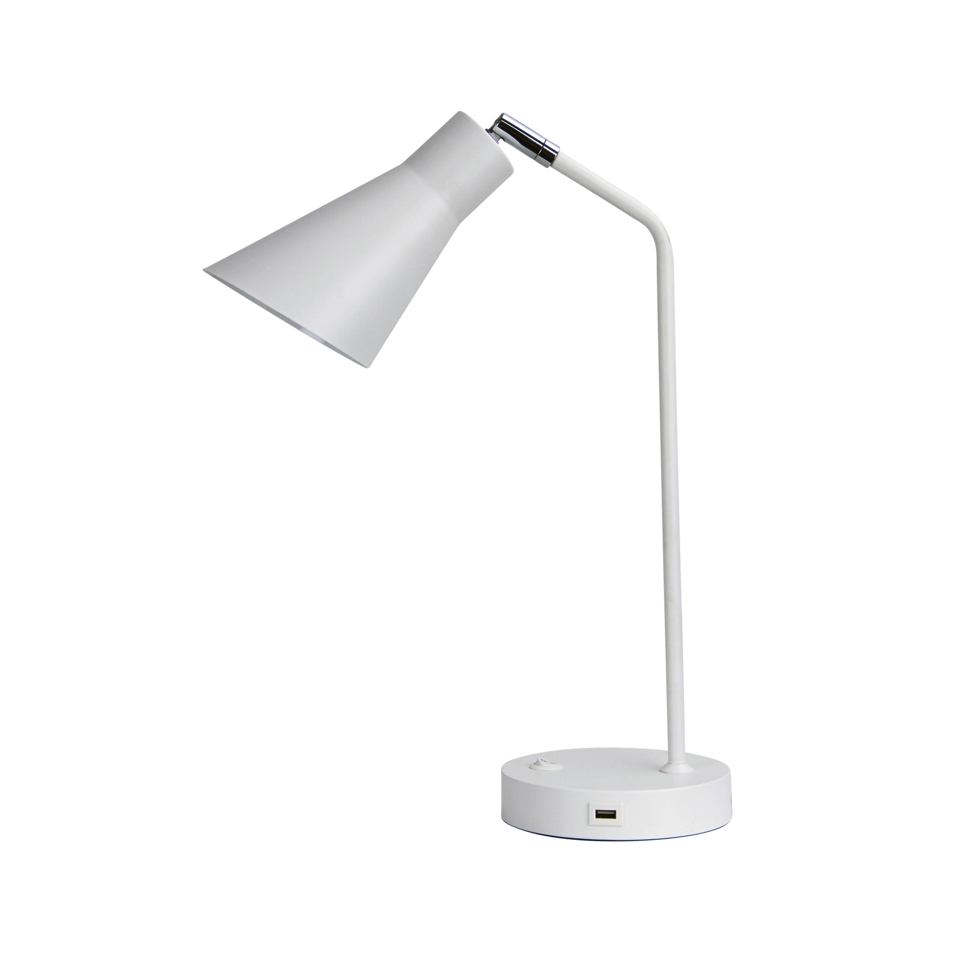 Modern Funnel Shaped Desk Lamp with USB (Available in 2 Colors)
