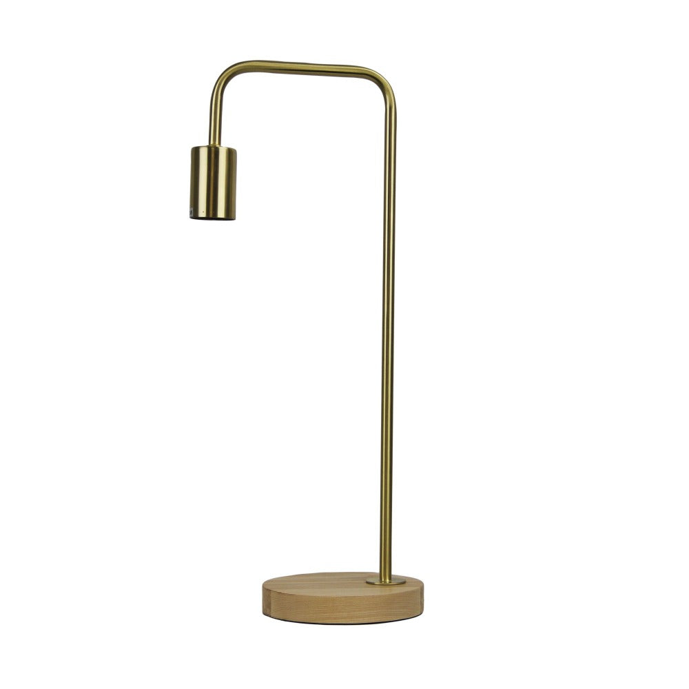 Modern Timber Metal Scandi Table Lamp (Available in 4 Colors)