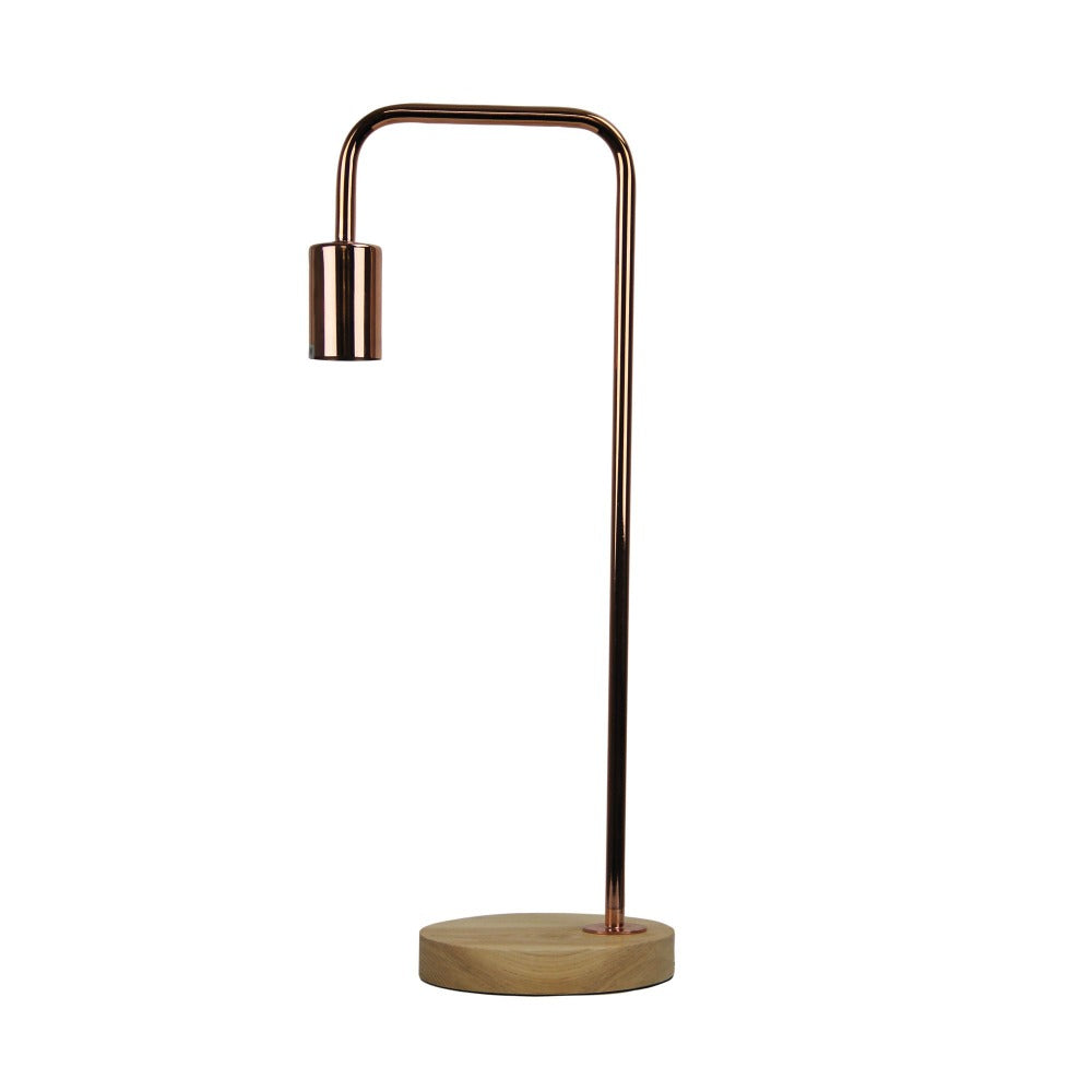 Modern Timber Metal Scandi Table Lamp (Available in 4 Colors)