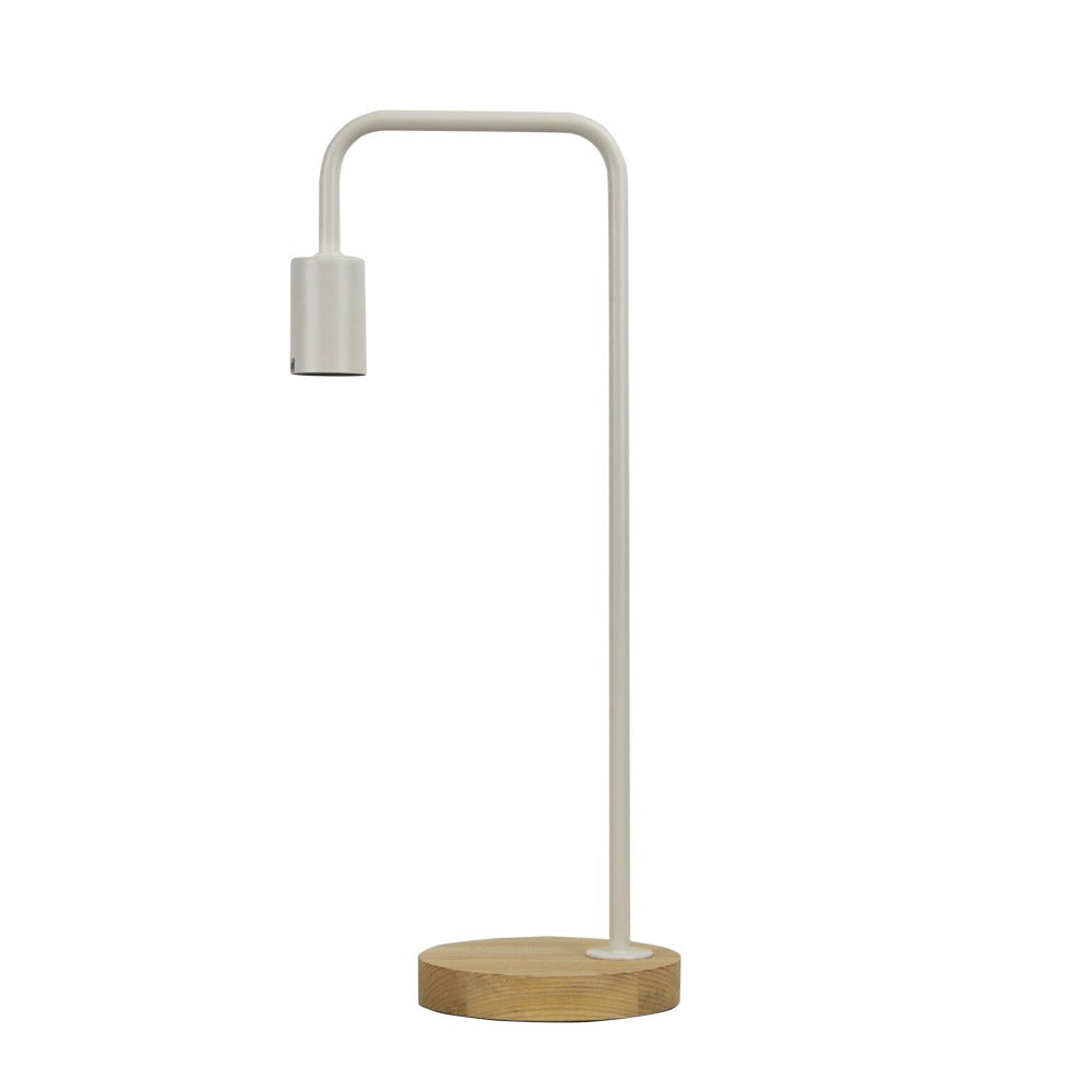 Modern Timber Metal Scandi Table Lamp (Available in 4 Colors)