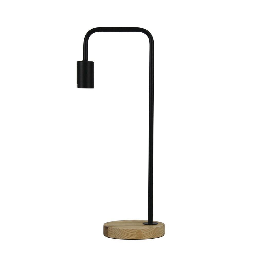 Modern Timber Metal Scandi Table Lamp (Available in 4 Colors)