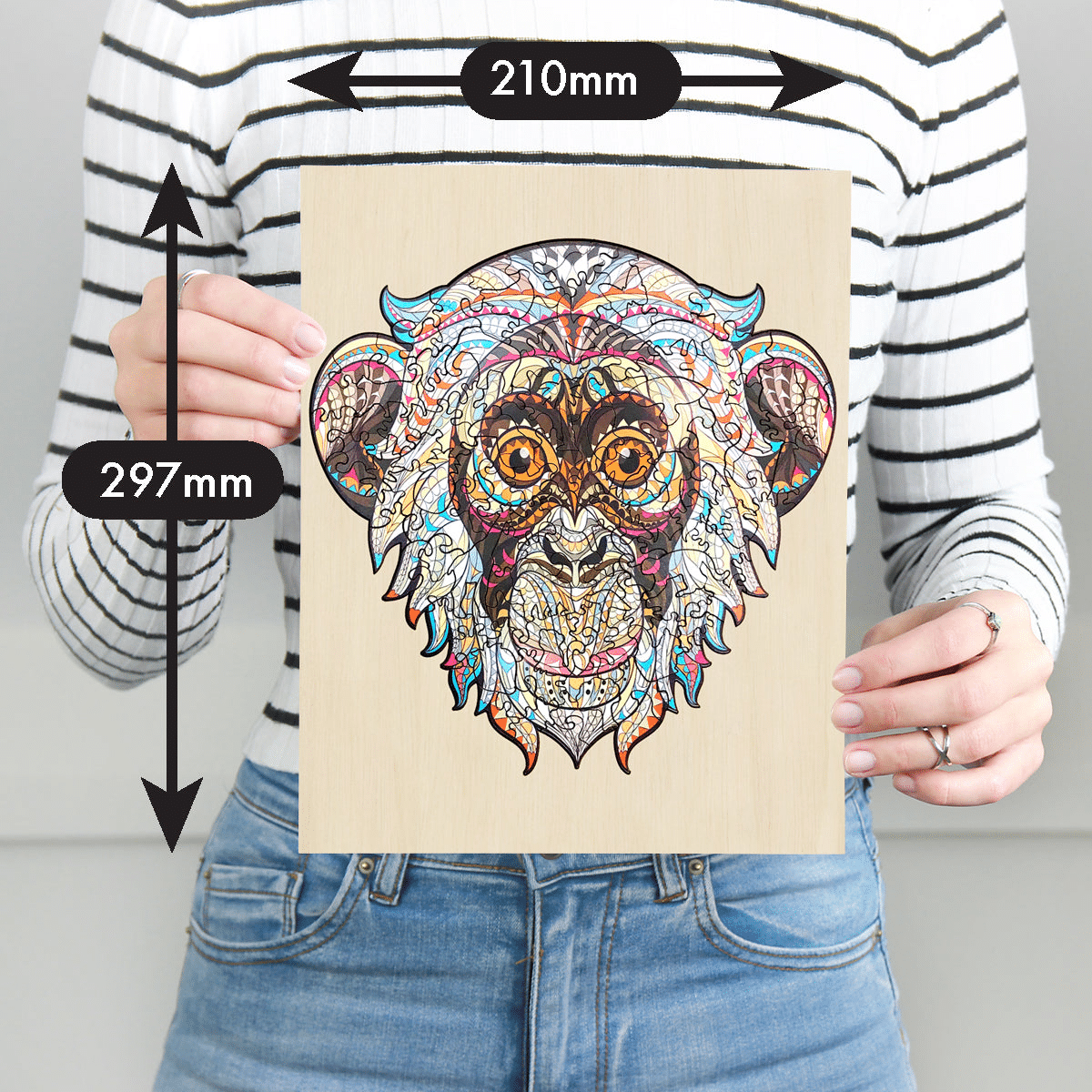 Monkey 132 Piece Wooden Puzzle