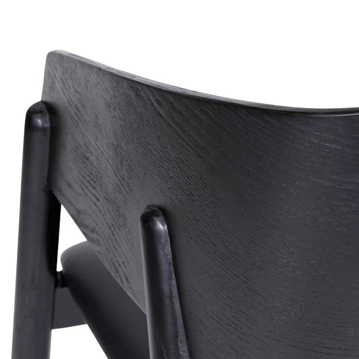 Monochrome Comfort Black Pad Black Frame Armchair