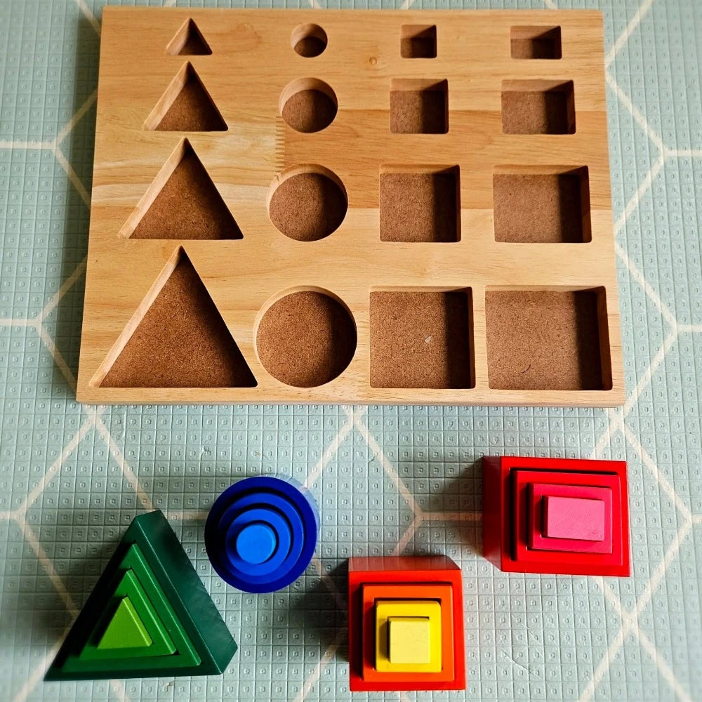 Montessori 3D Sorting and Nesting Board