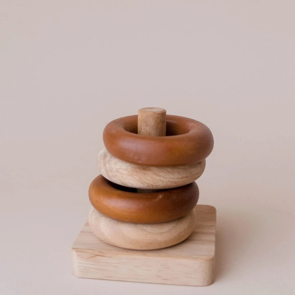 Montessori Baby Stacking Wooden Rings