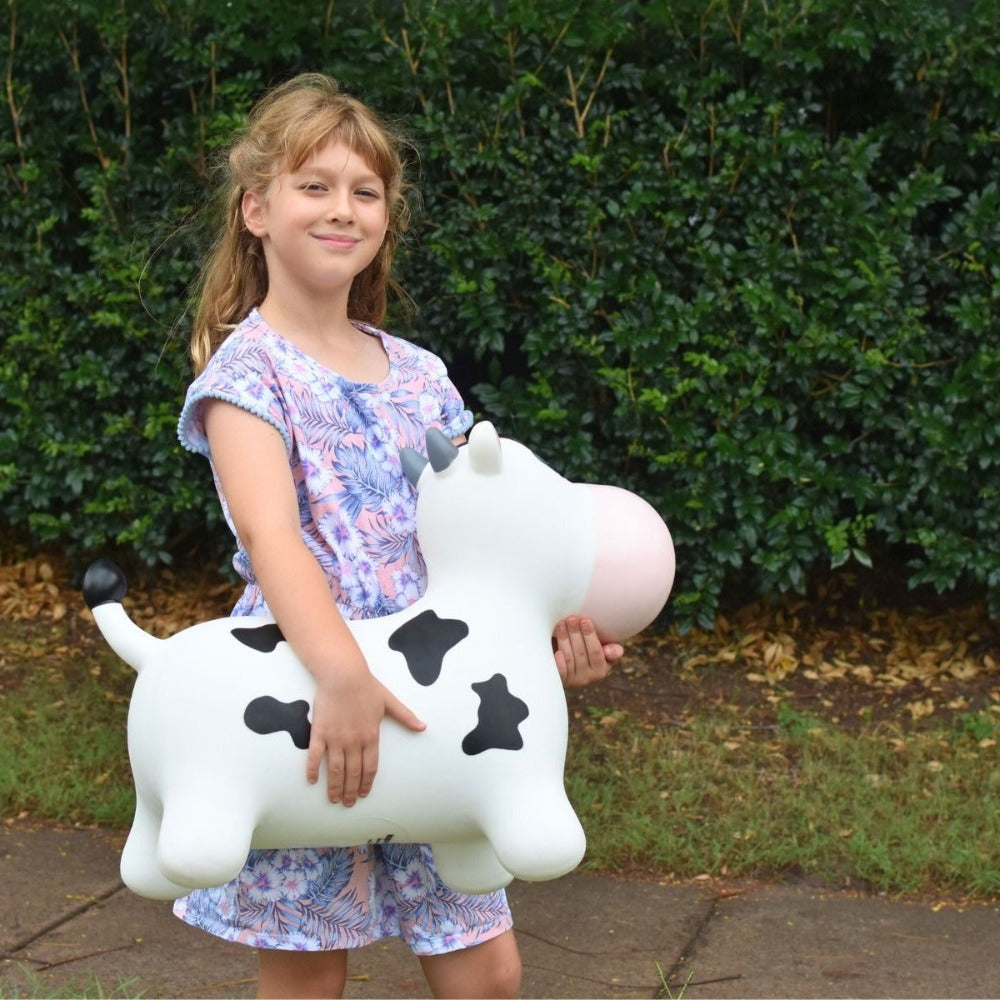 Inflatable Outdoor Bouncy Rider - Moo Moo The Cow
