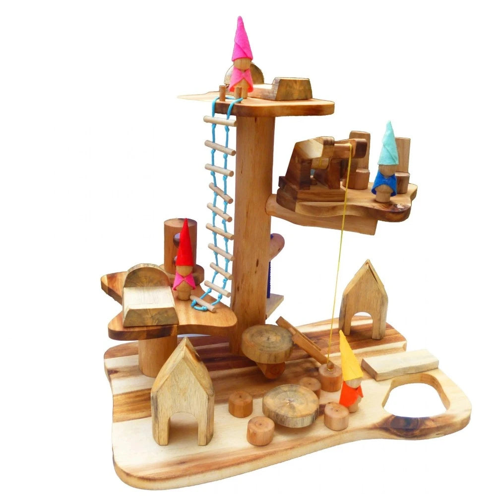 Multi-level Wood Designer Gnomes House