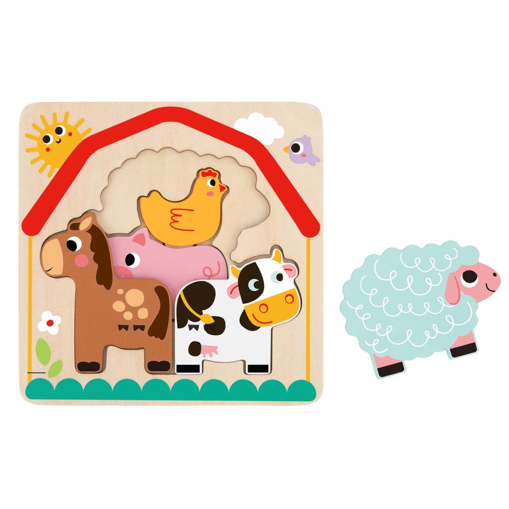 Multi Layered Toddlers Farm Animals Puzzle
