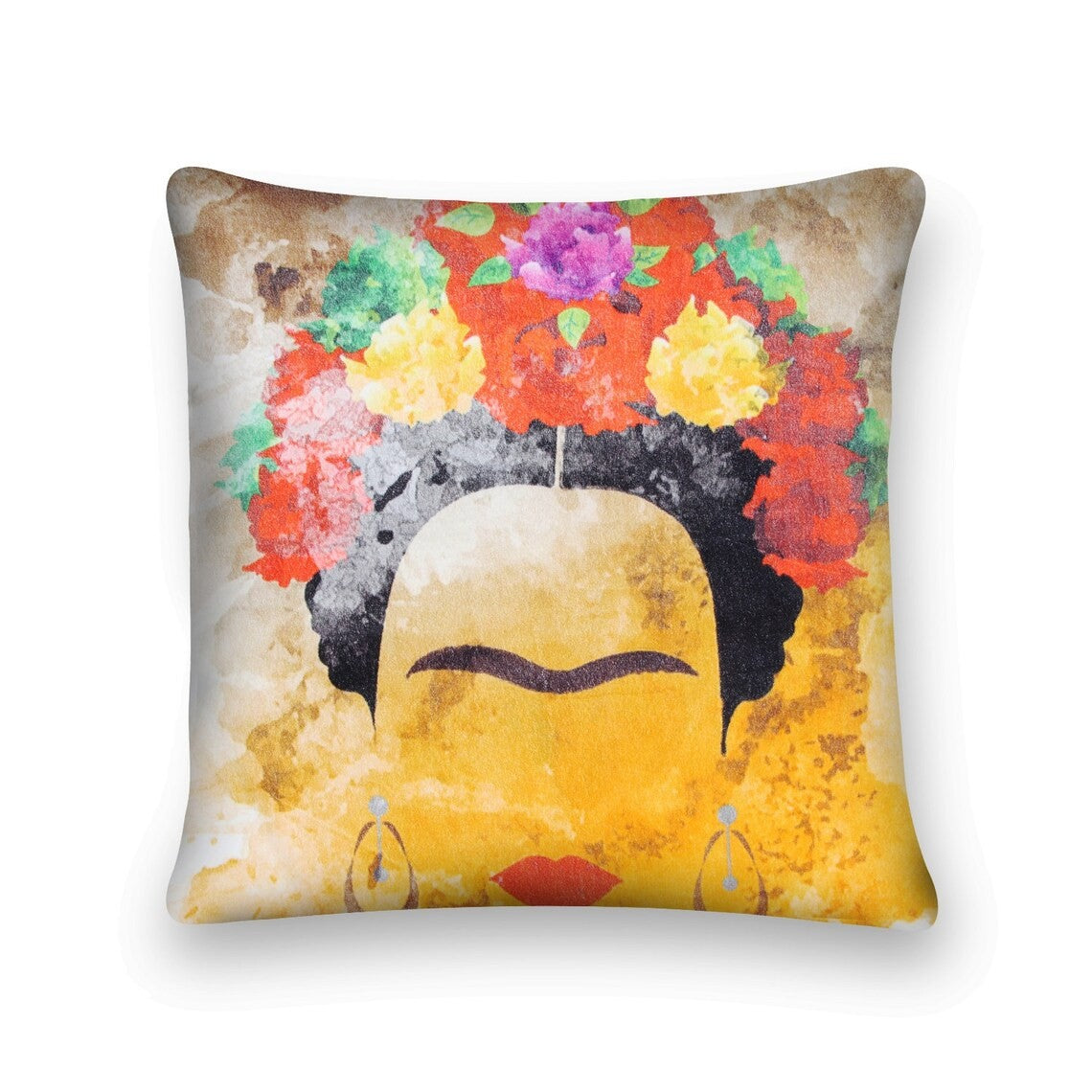 Multicolor Blossom Crown Cotton Cushion Cover 50 x 50cms