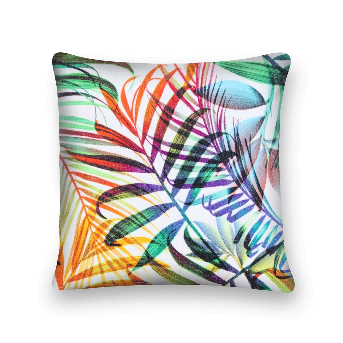 Multicolor Leaf Printed Cotton Cushion Cover 50 x 50cms