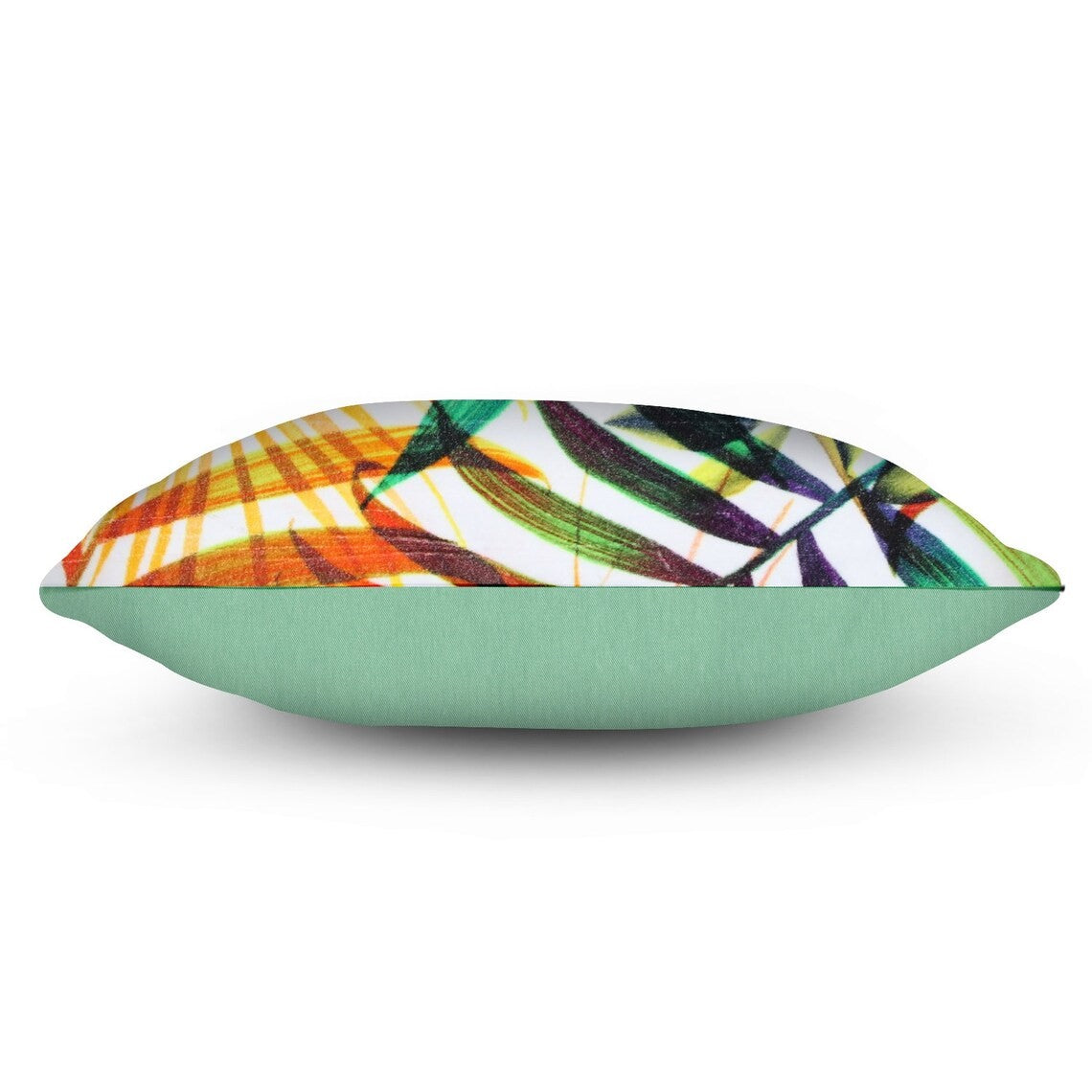 Multicolor Leaf Printed Cotton Cushion Cover 50 x 50cms