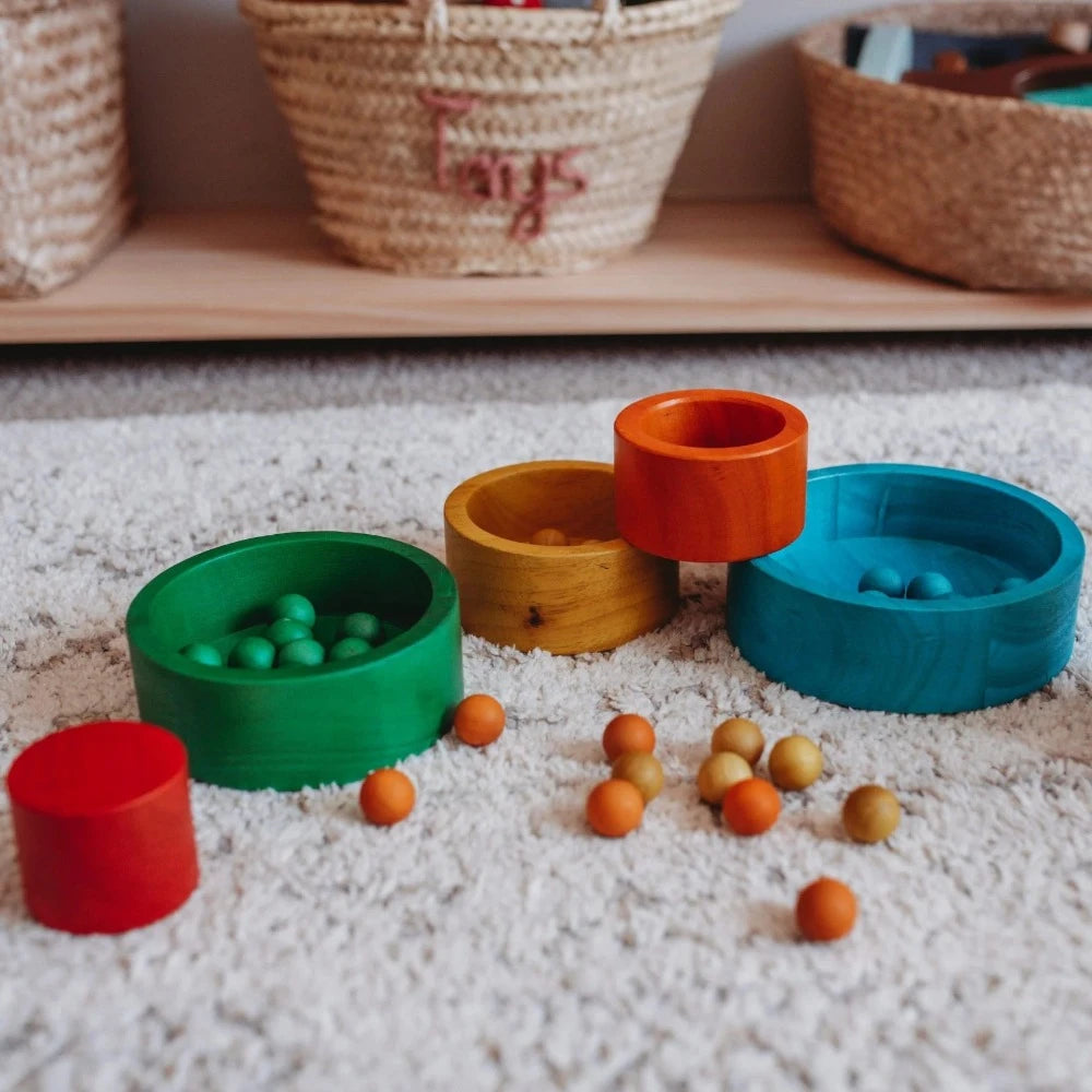 Multifunctional Colored Nesting and Stacking Bowls