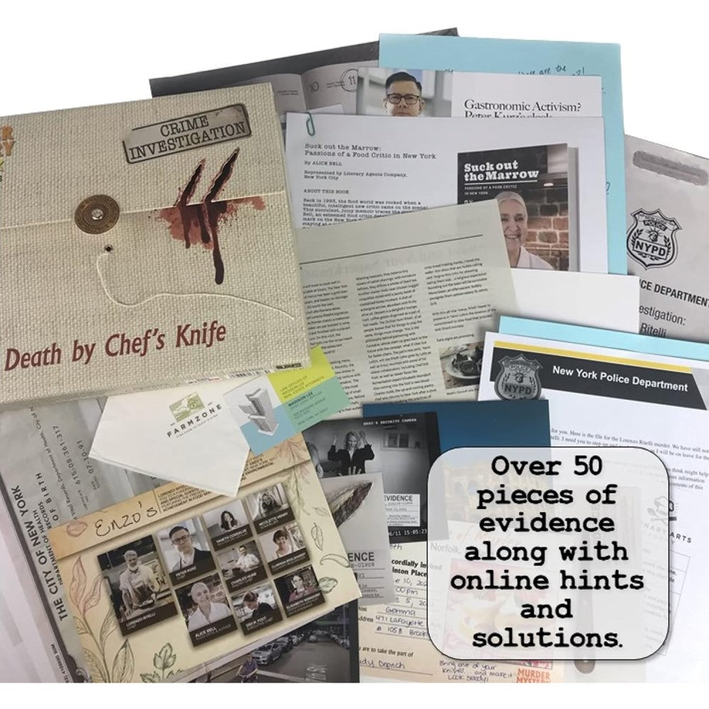 Murder Mystery Party - Case Files: Death By Chefs Knife