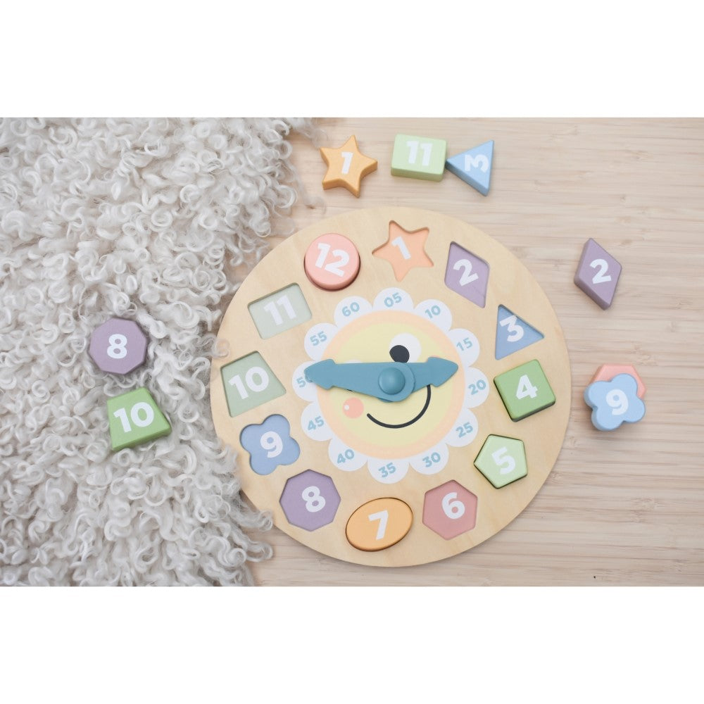 My Forest Friends - Wooden Clock & Shape Sorter Puzzle