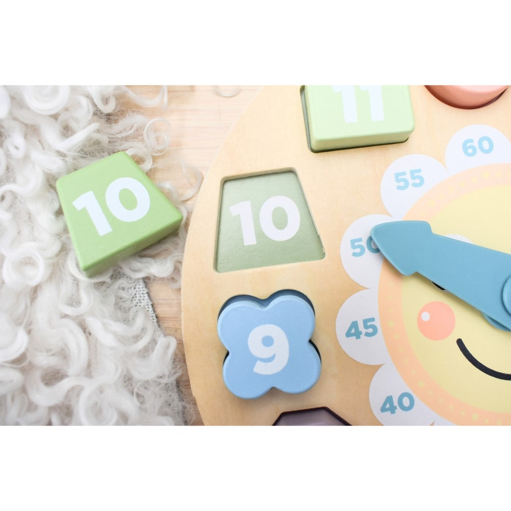 My Forest Friends - Wooden Clock & Shape Sorter Puzzle