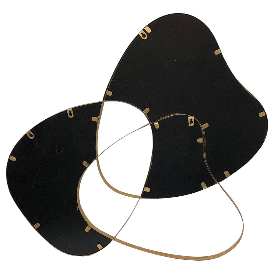 Mystical Lustre Gold Asymmetric Wall Mirror 75cms
