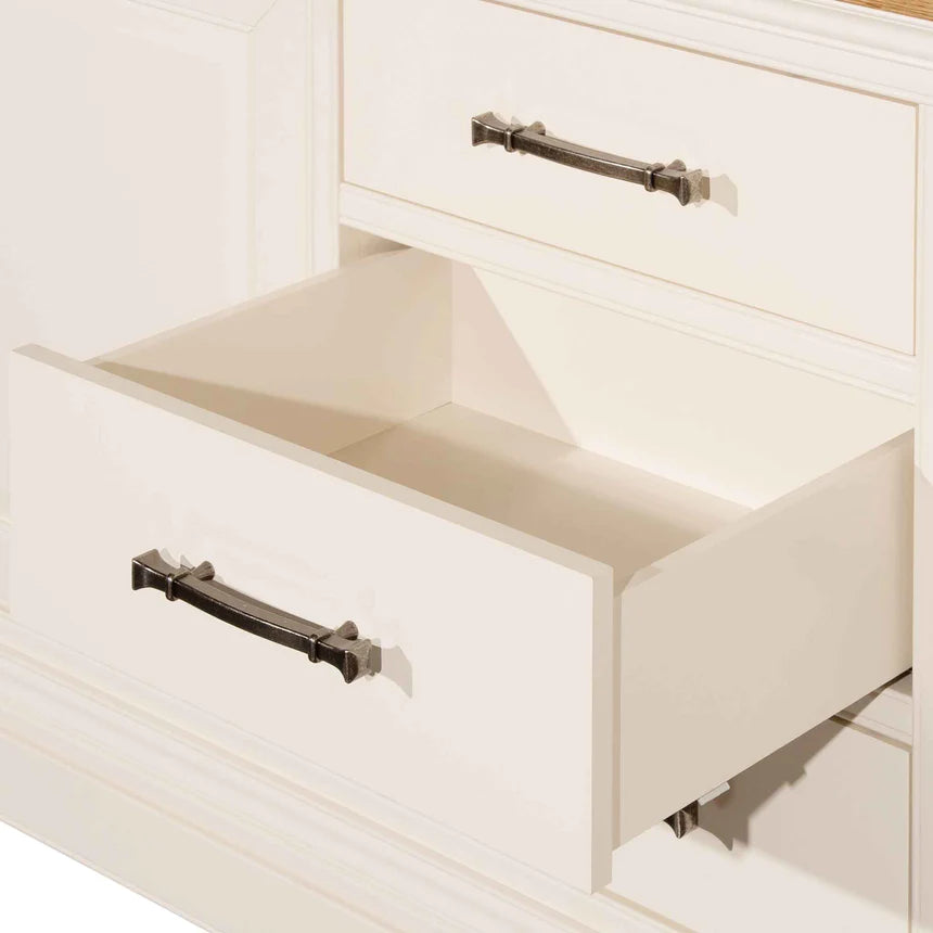 Mystique Marvel Side Table 180cms - White