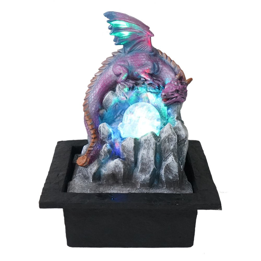Mythic Dragon Polyresin Fountain Tabletop Decor