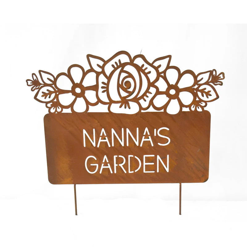 Nanna's Garden Laser Cut Garden Stake - 38cms