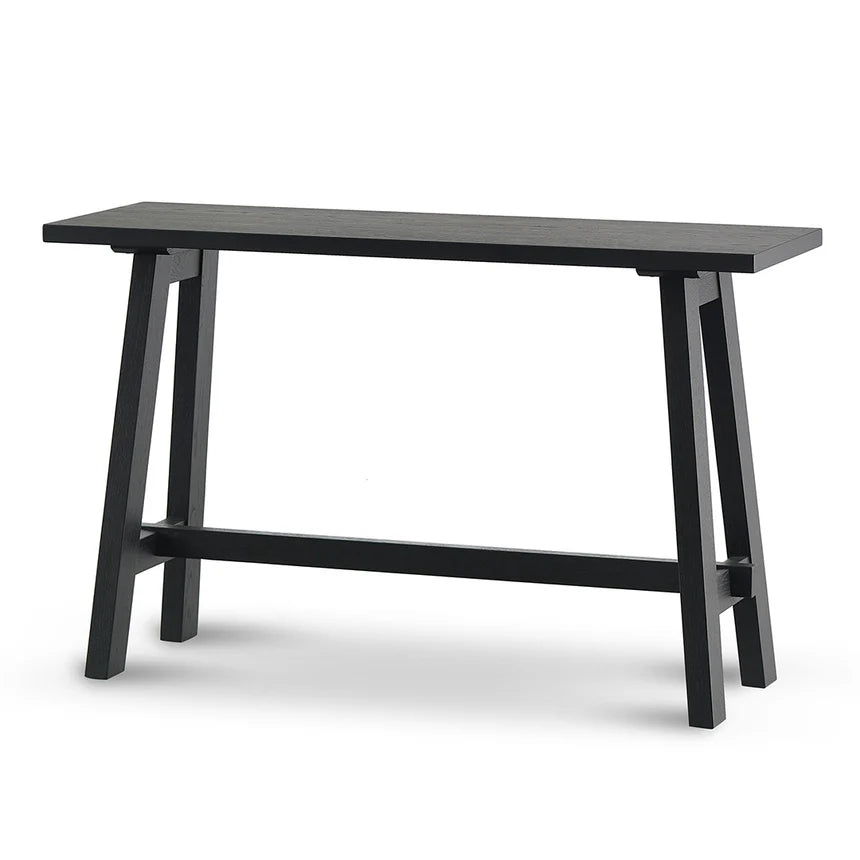 Natural Charm Wooden Console Table - Full Black 120cms
