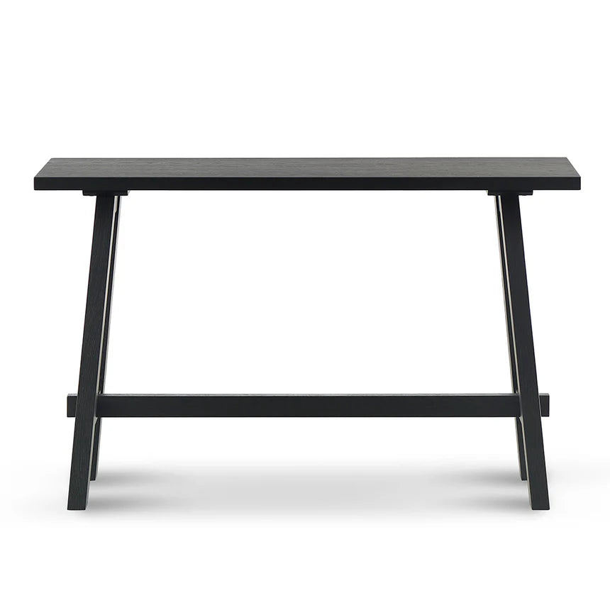 Natural Charm Wooden Console Table - Full Black 120cms