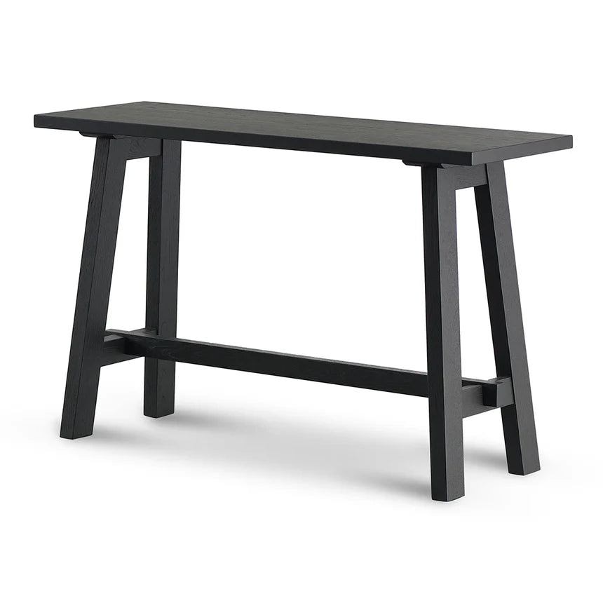 Natural Charm Wooden Console Table - Full Black 120cms
