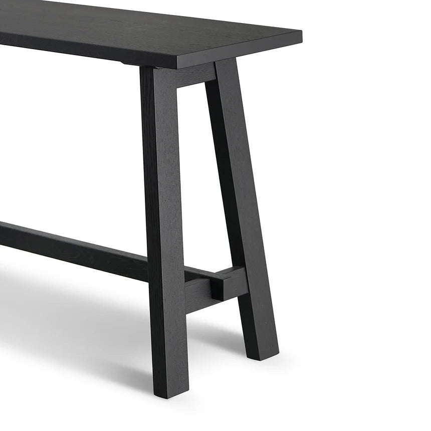 Natural Charm Wooden Console Table - Full Black 120cms
