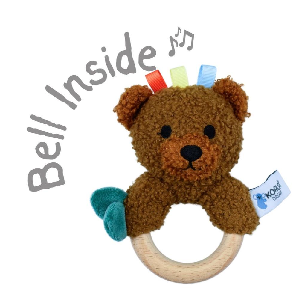 Natural Comfort Maple Bear Wooden Ring Rattle