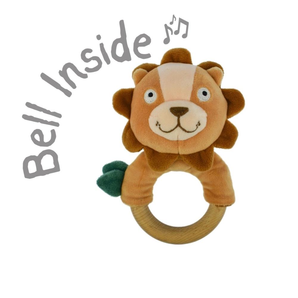 Natural Comfort Snuggle Berry Bunny Wooden Ring Rattle