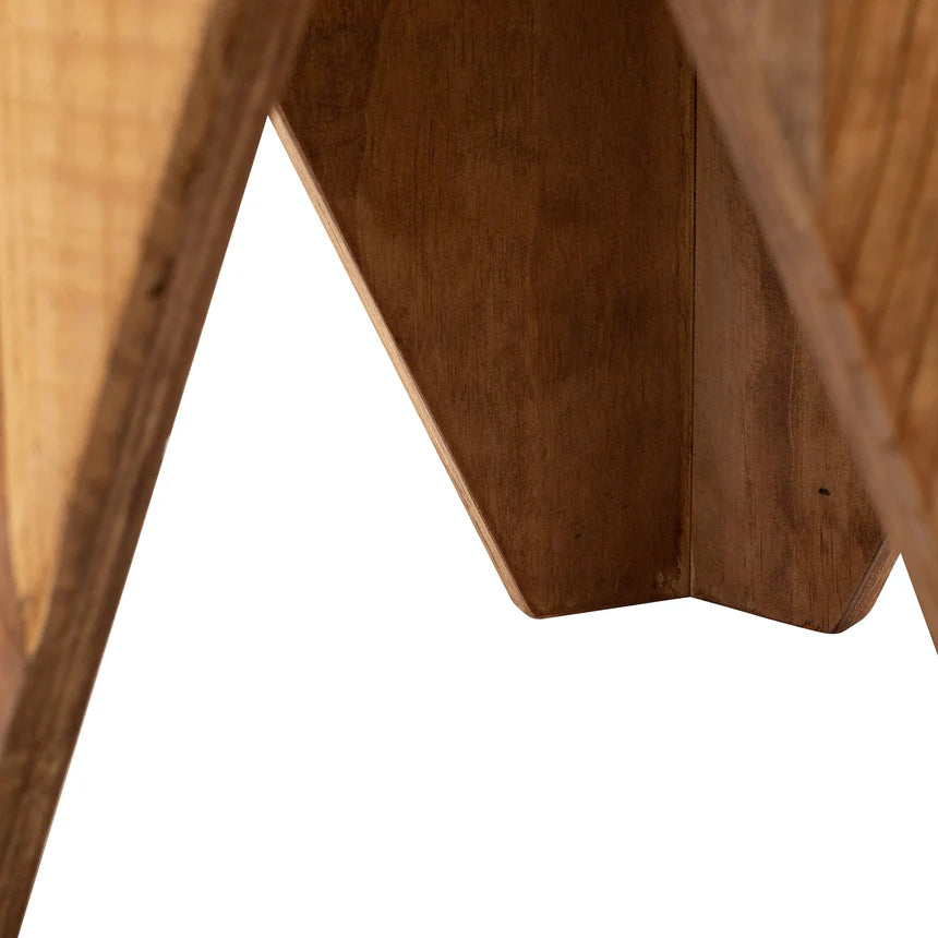 Natural Finish Elm Wood Side Table