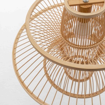 Natural Hand-Woven Bamboo 3-layer Pendant Lamp - Large