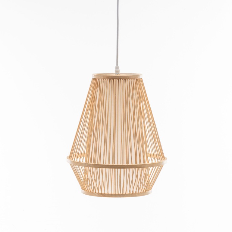 Natural Hand-Woven Bamboo Empire Pendant Lamp