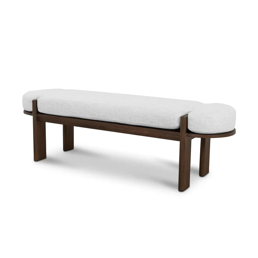 Natural Linen Oakwood Elm Bench - 160cms