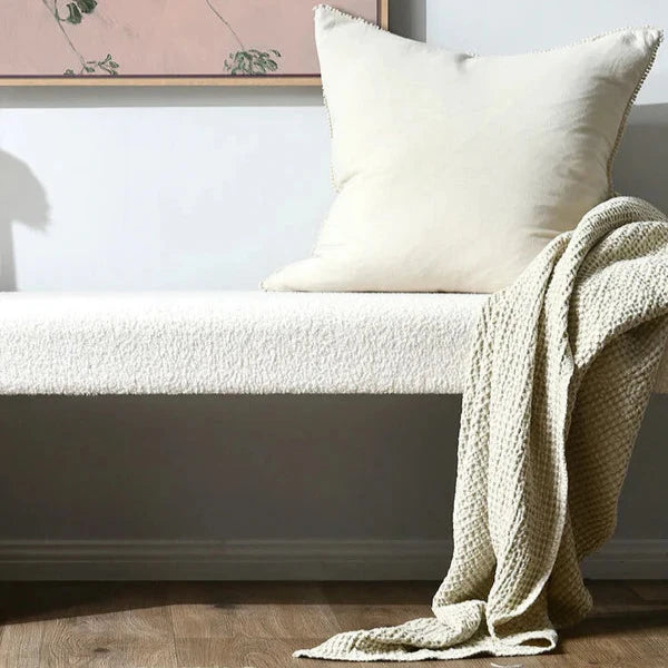 Natural Linen Oversize Square Cushion - 60x60cms