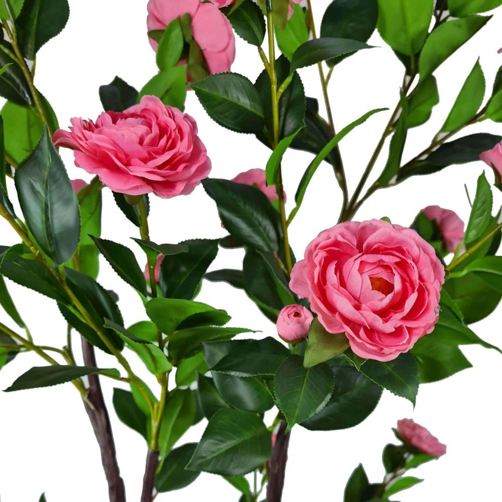 Natural Pink Artificial Camellia Tree 100cms