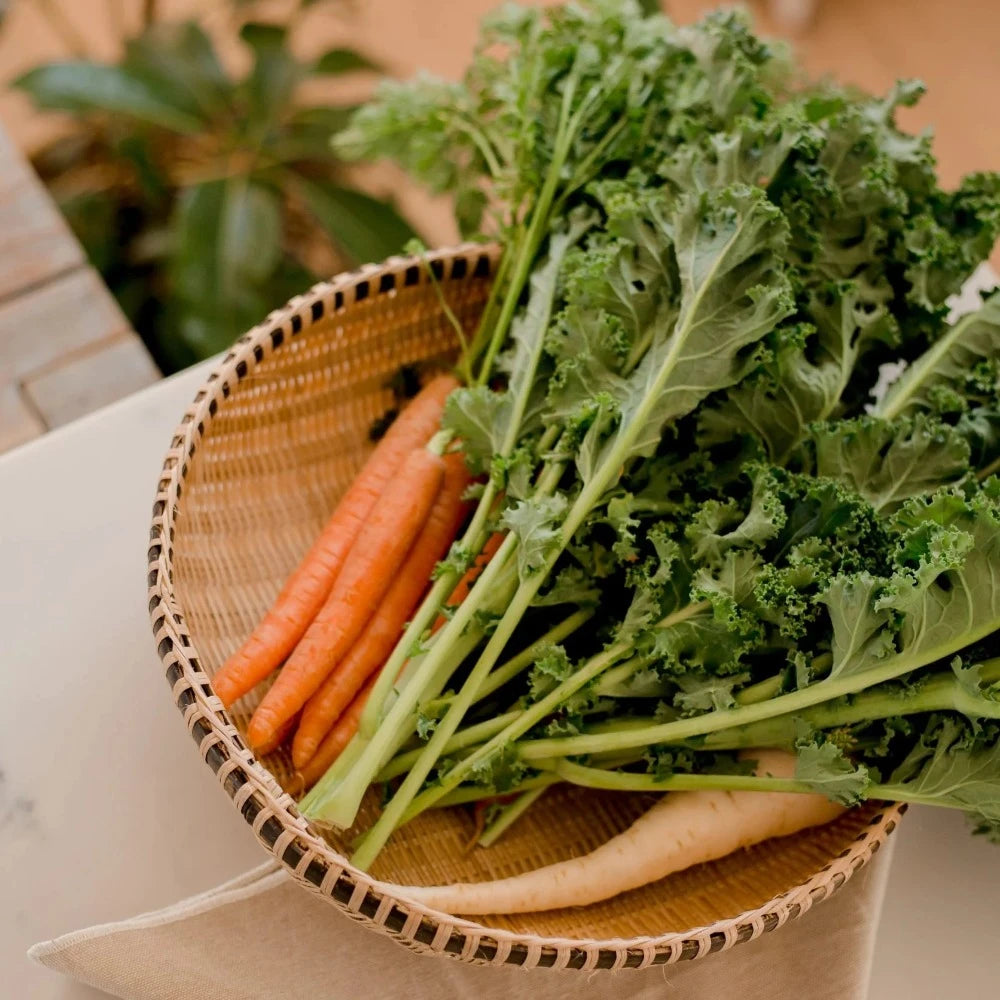 Natural Round Bamboo Basket - 32cms