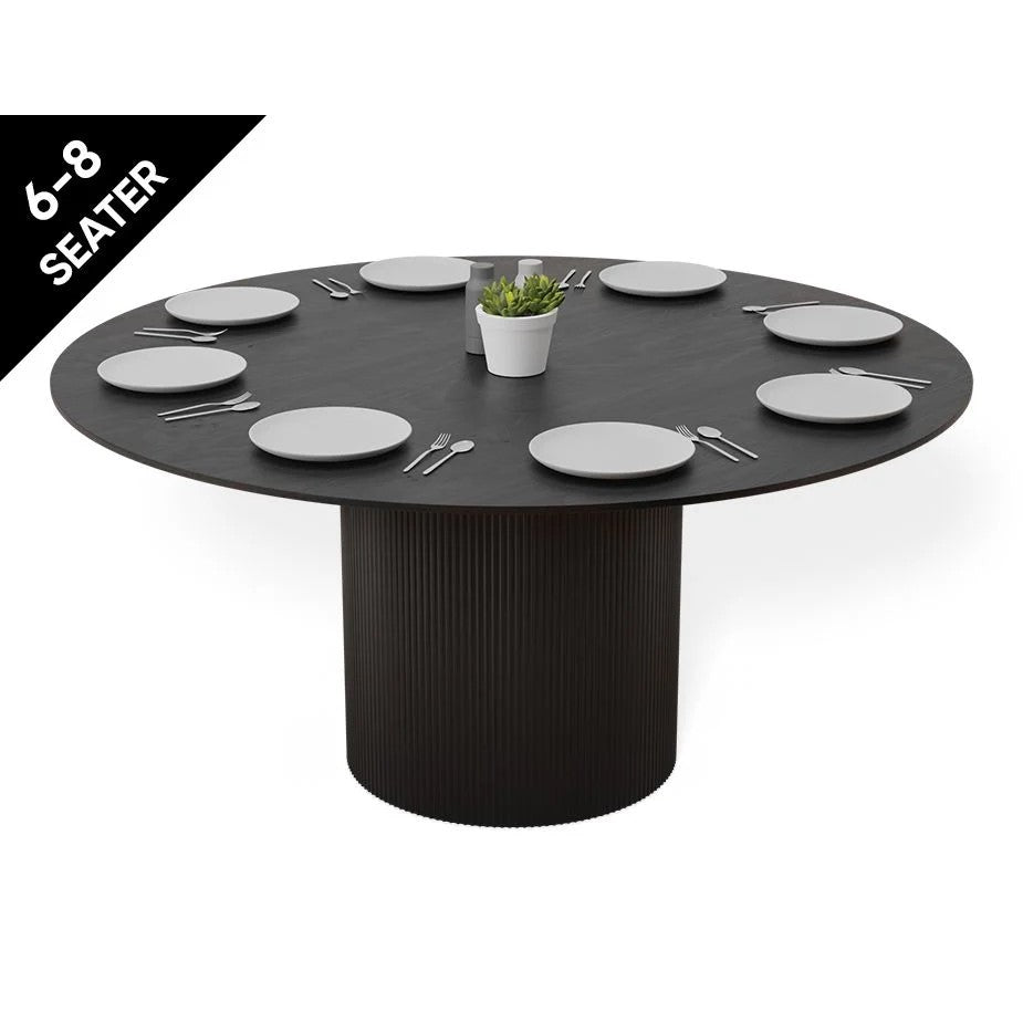 Natural Wood Modern Dining Table 155cms (Available in 2 Colors)