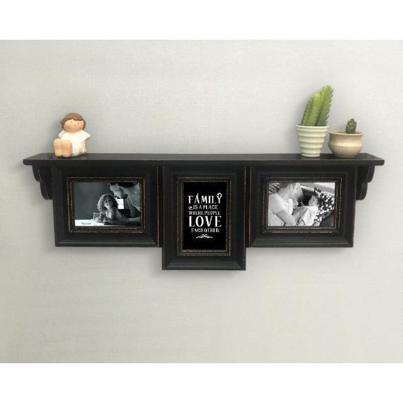 Natural Wood Tri Photo Frames - Available in 2 Colors