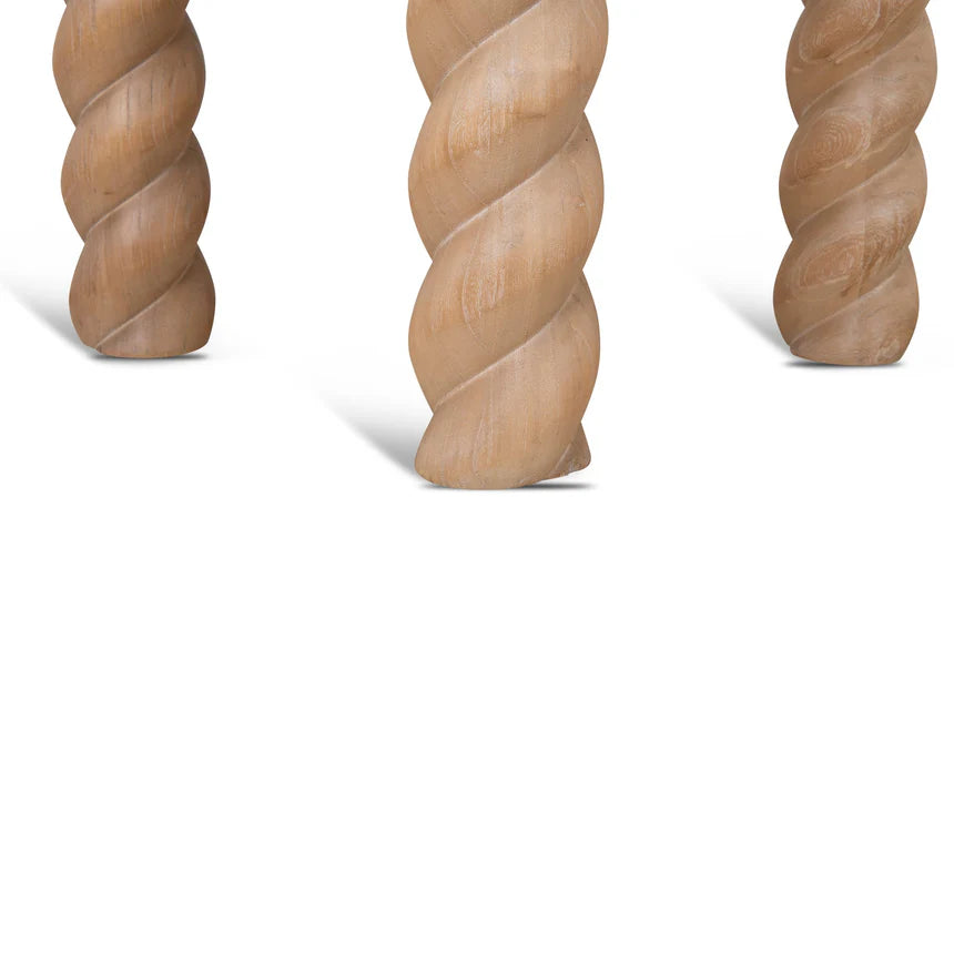 Natural Wooden Spiral Designer Side Table