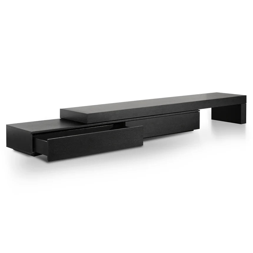 Nature-Inspired Extendable TV Unit - Black