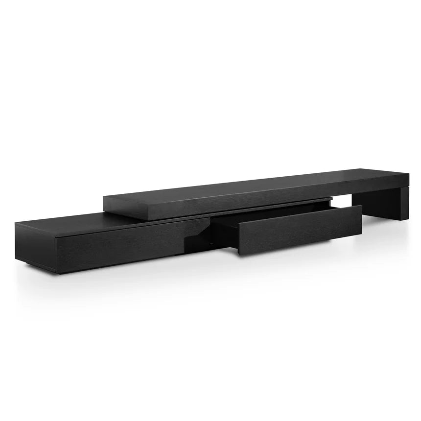 Nature-Inspired Extendable TV Unit - Black